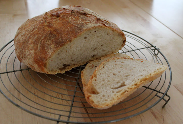 the bleed of the freshly baked no-bread bread