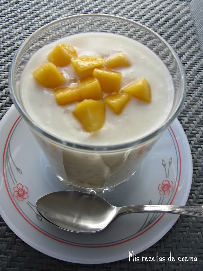 Tapioca pearls with coconut milk and mango - My recipes